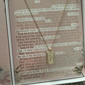 XIXI it is written Psalm 139 necklace gold plated